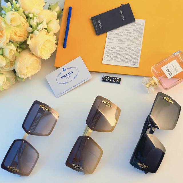 Prad* High-end elegant square sunglasses for women with high-definition nylon le