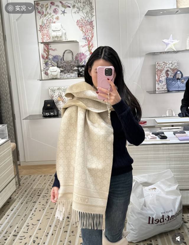 2610Cd New Diamond Pattern Silver Thread Cashmere Double-Sided Jacquard Large Sh