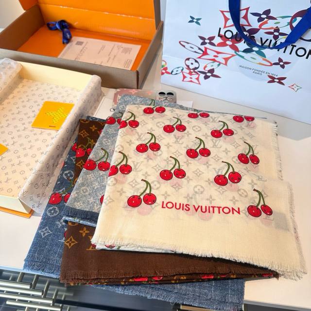 Louis Vuitton x Tm Monogram Cerise Handkerchief (LV x Takashi Murakami Reissue)