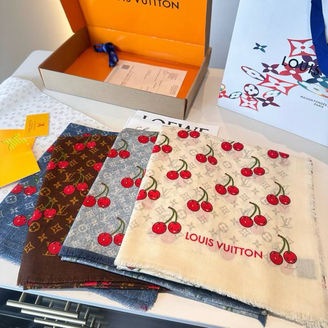 Louis Vuitton x Tm Monogram Cerise Handkerchief (LV x Takashi Murakami Reissue)