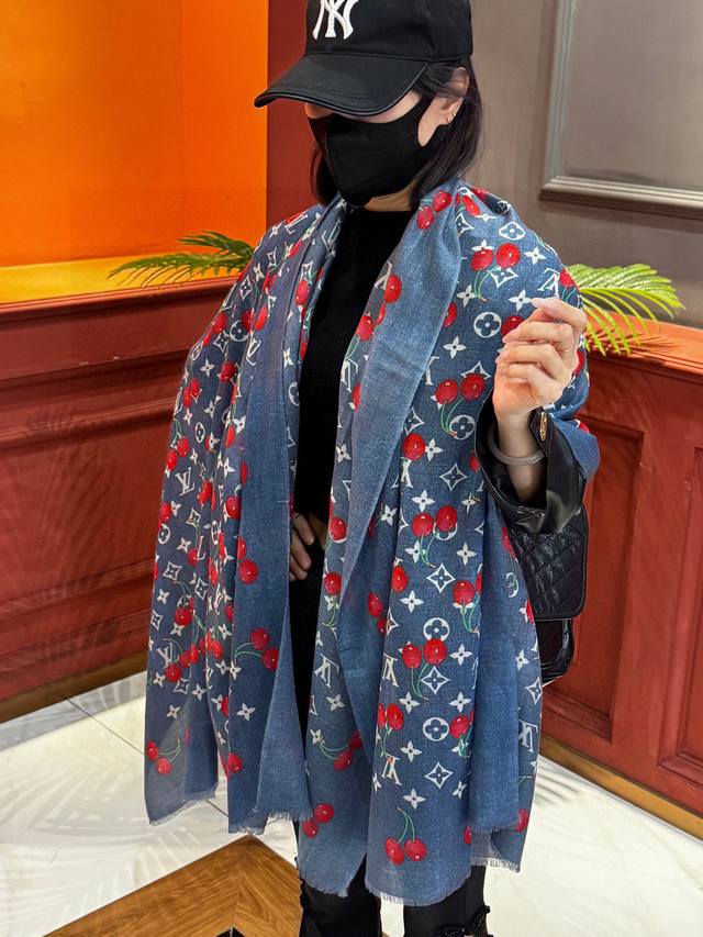 New Arrival: Louis Vuitton Cherry Cashmere Scarf (Ddd) This Louis Vuitton x Taka