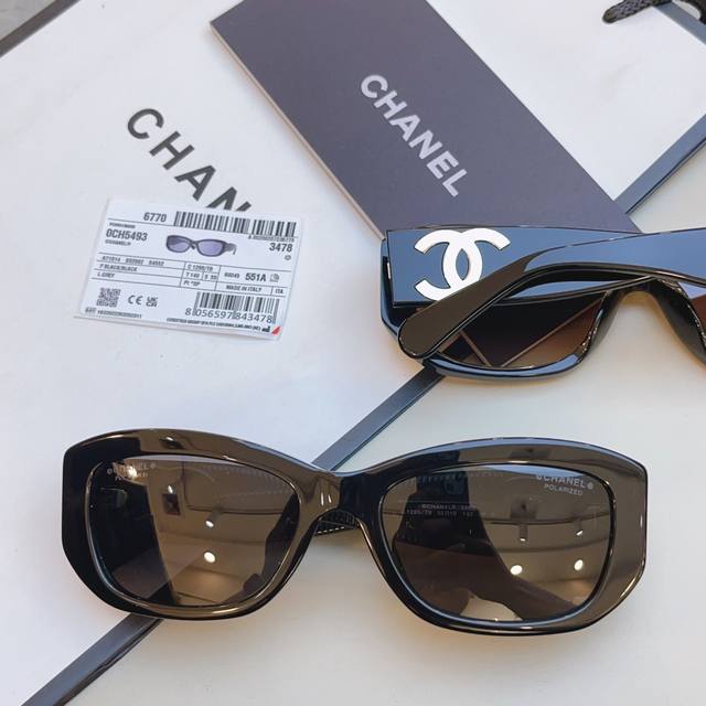 Chanel new sunglasses, high-end model: Ch5493, size: 55 (18-140mm)