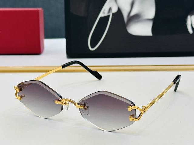 Original Cartier sunglasses Ct0769S Size: 57 (18-142) Exquisite electroplating p