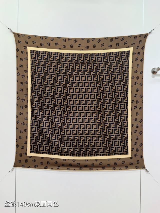 Rfd2510 Double-sided same color 140X140Cm 70% cashmere 30% silk Fendi Ddd