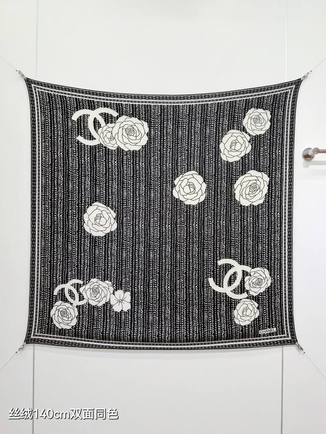 Rcc2589 Double-sided same color 140X140Cm 70% cashmere 30% silk Chanel Ddd