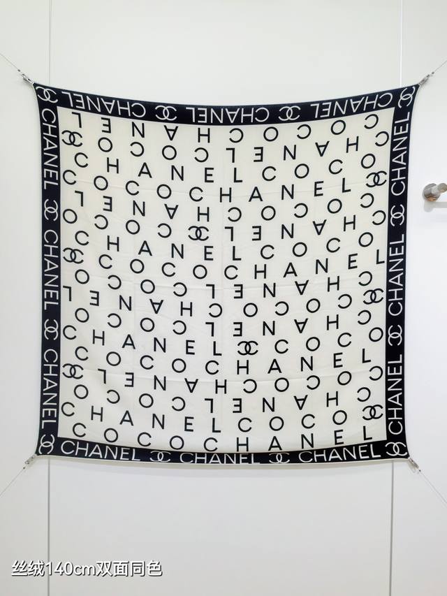 Rcc2570 Double-sided same color 140X140Cm 70% cashmere 30% silk Chanel Ddd