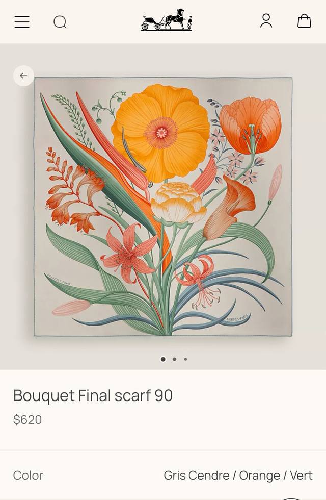 Shms2588 18 momme double-sided 90X90Cm twill silk Hermes preserved bouquet Ddd