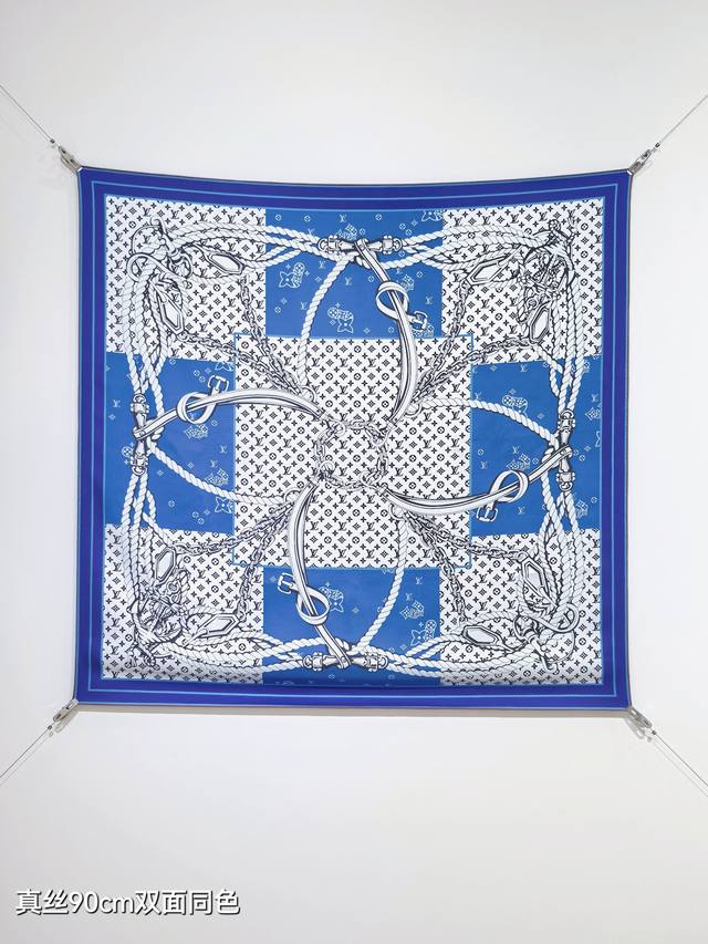 Slv2527 18 momme double-sided 90X90Cm twill silk Lv Ddd