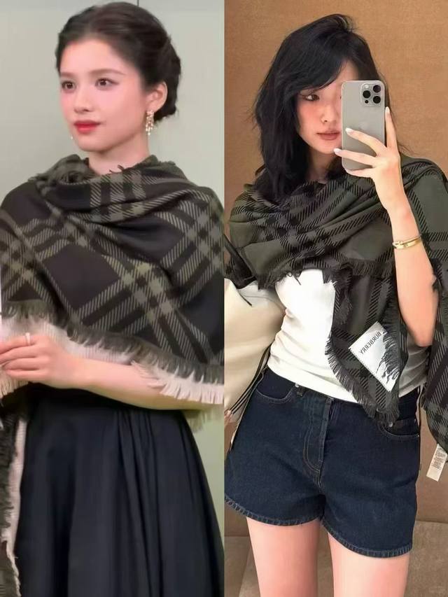 Knight Check Long Scarf (Zhang Jingyi's style), original quality! Size: 65cm. 70