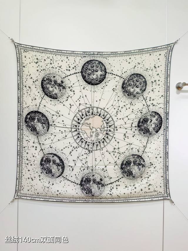 Rdo2546 Dior Dior Dior 140x140cm Double-sided same color 70% cashmere 30% silk D