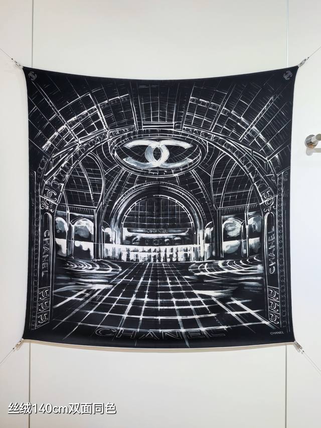 Rcc2549 Double-sided same color 140X140Cm 70% cashmere 30% silk Chanel Ddd