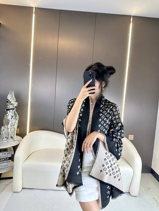 Classic Monogram Long Scarf~ A great item to enhance your temperament and taste.