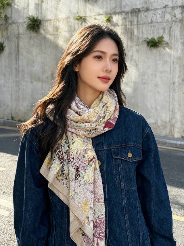 Highly Recommended 140cm Top-Grade Velvet Double-Sided Two-Color Shawl: Back to