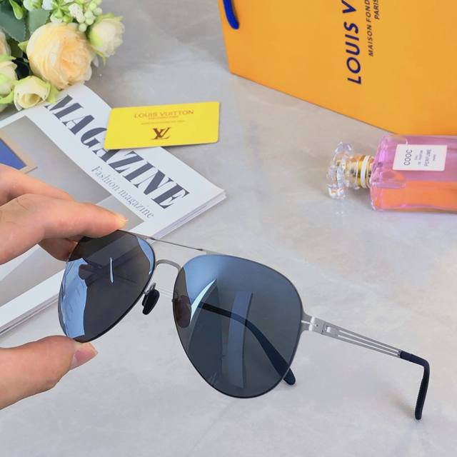 Louis Vuitto* Slim Nylon Polarized Sunglasses, Weldless Stainless Steel Sunglass