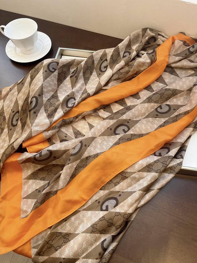 New Arrival! This new silk satin long scarf is truly breathtaking! The effect wh