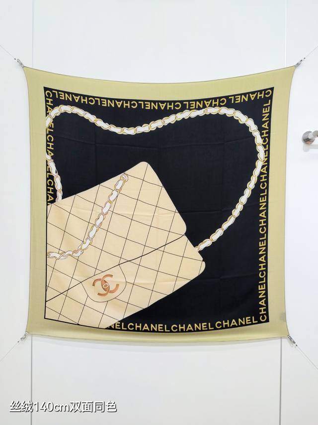 Rcc2587 Double-sided same color 140X140Cm 70% cashmere 30% silk Chanel Ddd