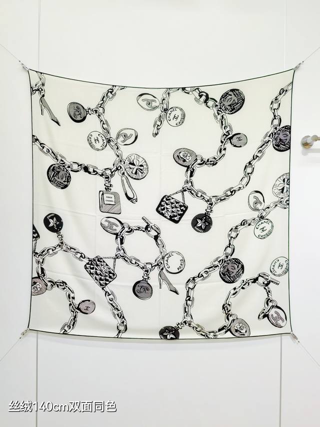 Rcc2567 Double-sided same color 140X140Cm 70% cashmere 30% silk Chanel Ddd