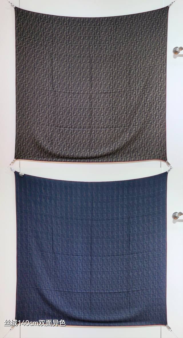 Rfd2507 Double-sided color 140X140Cm 70% cashmere 30% silk Fendi Ddd