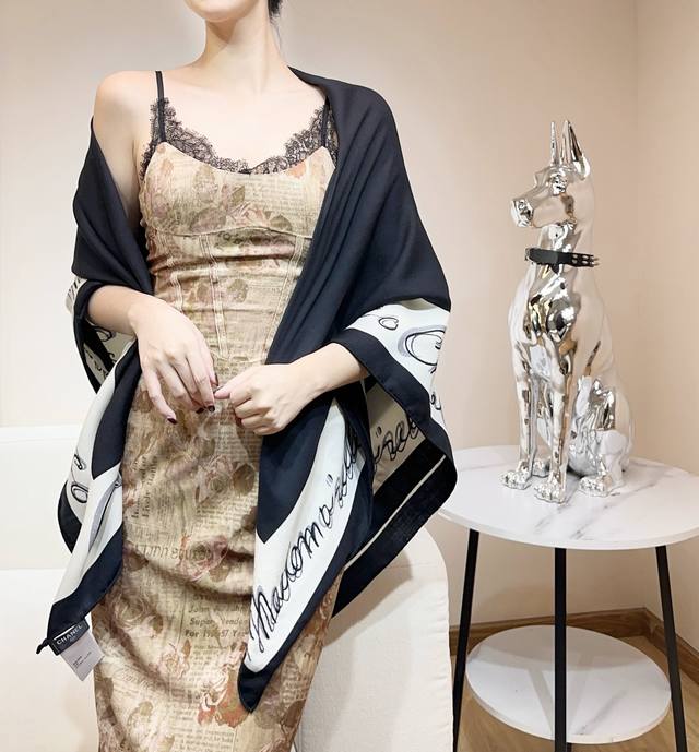 Chanel ~25P Autumn/Winter New Arrival~ 140 Top-grade silk and wool reversible in