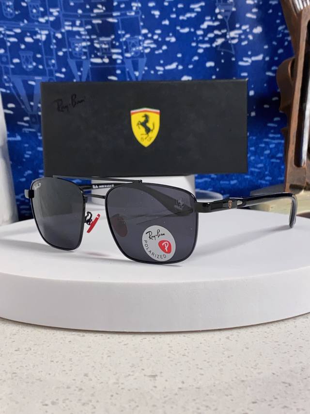 Rayba Ferrari Collaboration Classic Square Men's Driving Polarized Sunglasses Rb