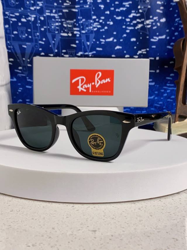 Ray-Ban 2025 New Tempered Glass Sunglasses Men's Large Frame Sunglasses Sunshade