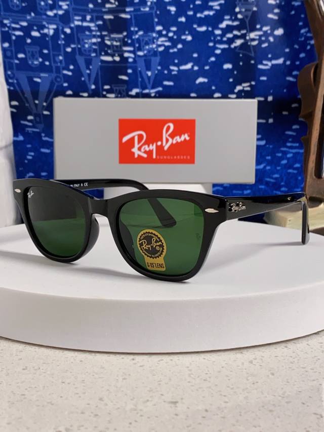 Ray-Ban 2025 New Tempered Glass Sunglasses Men's Large Frame Sunglasses Sunshade