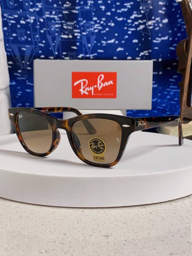 Ray-Ban 2025 New Tempered Glass Sunglasses Men's Large Frame Sunglasses Sunshade