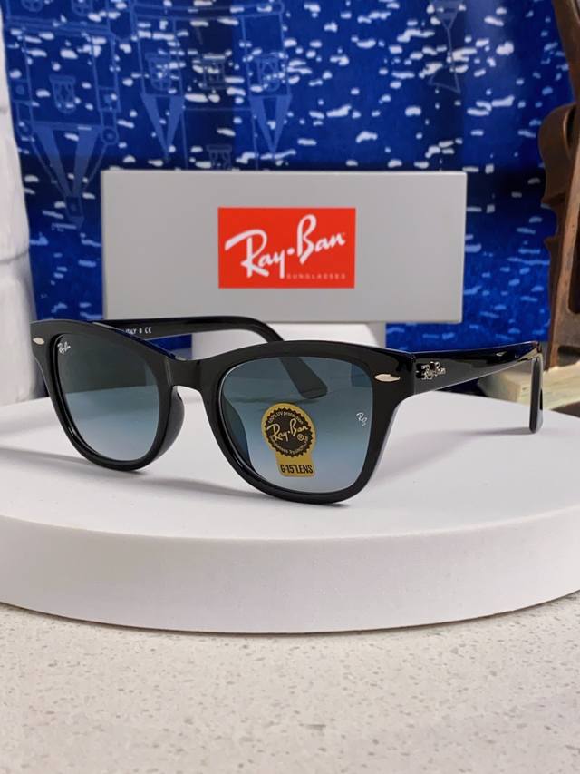 Ray-Ban 2025 New Tempered Glass Sunglasses Men's Large Frame Sunglasses Sunshade