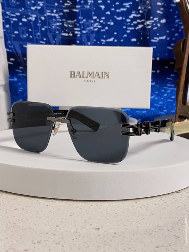 Balmain 2025 New Frameless Sunglasses for Men, Large Face, Driving, UV Protectio