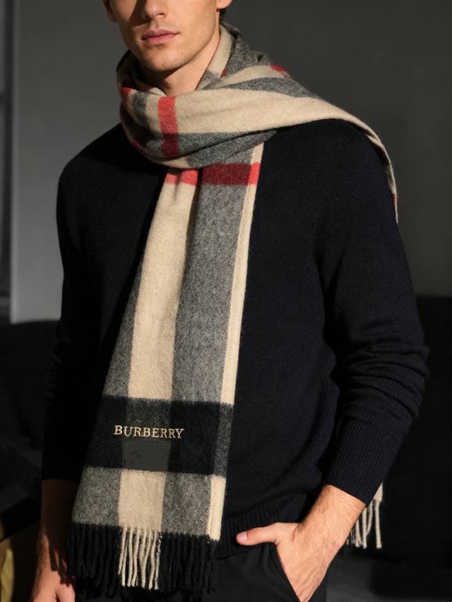Burberry High-Quality Imported Cashmere Embroidered Logo Scarf Now Available! Ne