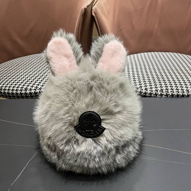 Moncler Autumn/Winter Cute Furry Hat with Ear Covers, Outdoor Warm Ear Cover, He