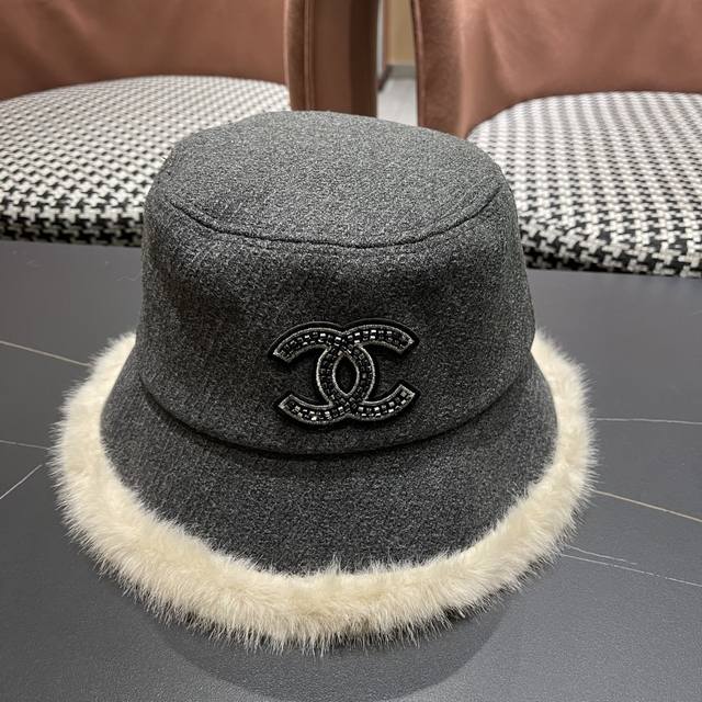 Chanel New Korean Style Plush Fisherman Hat for Women, Autumn and Winter Versati