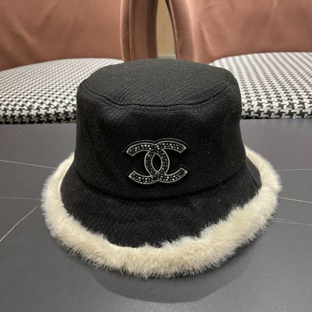 Chanel New Korean Style Plush Fisherman Hat for Women, Autumn and Winter Versati