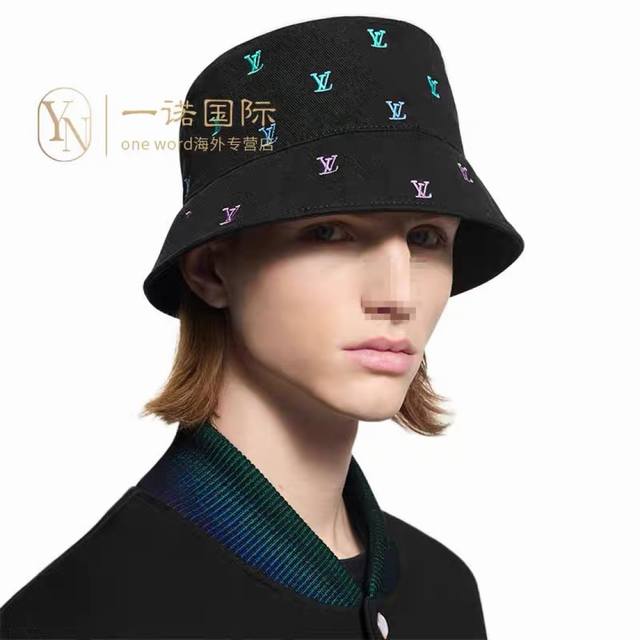 Louis Vuitton 2025 New Color Gradient Letter Embroidery Fashion Reversible Fishe