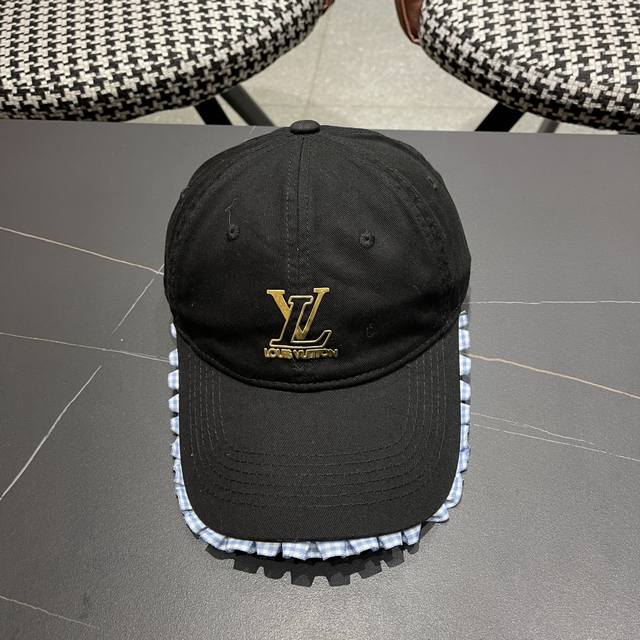 Louis Vuitton Korean Style Lace Baseball Cap Women's Spring/Summer Wide-brimmed