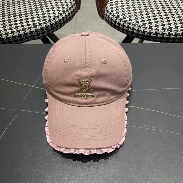 Louis Vuitton Korean Style Lace Baseball Cap for Women, Spring/Summer, Wide Brim