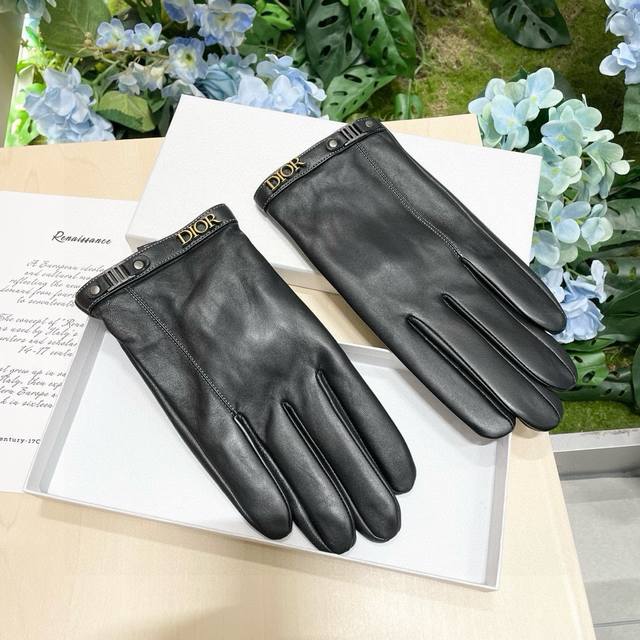 Men's New Exclusive First Release Touchscreen Gloves, Dior Men's Gloves, Origina