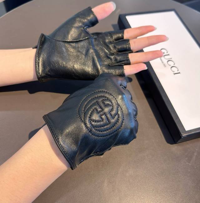 2025 New Exclusive First Release Touchscreen Gloves Gucci New High-End Lambskin