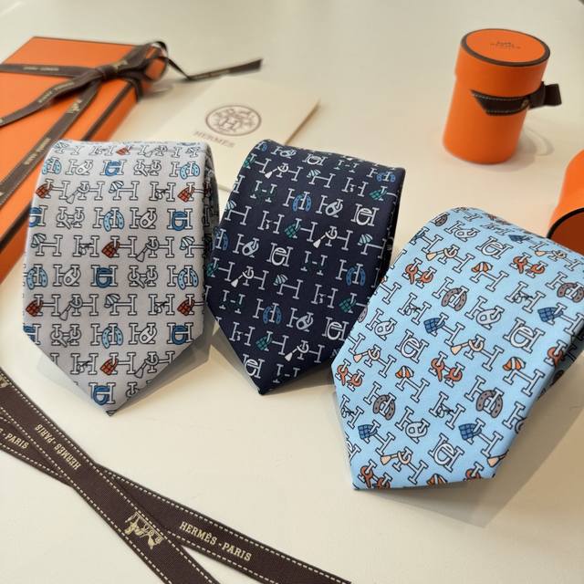 New Men's Printed Tie Series - Versatile Buckle Ties. Rarely seen. H brand relea
