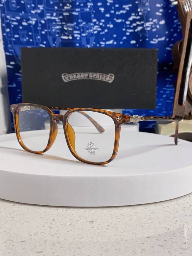 Chrome Hearts 2025 Korean Style Black Frame Anti-Blue Light Glasses for Men and