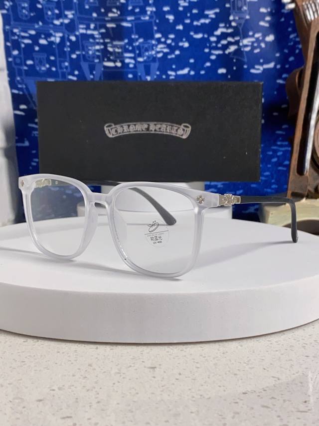 Chrome Hearts 2025 Korean Style Black Frame Anti-Blue Light Glasses for Men and