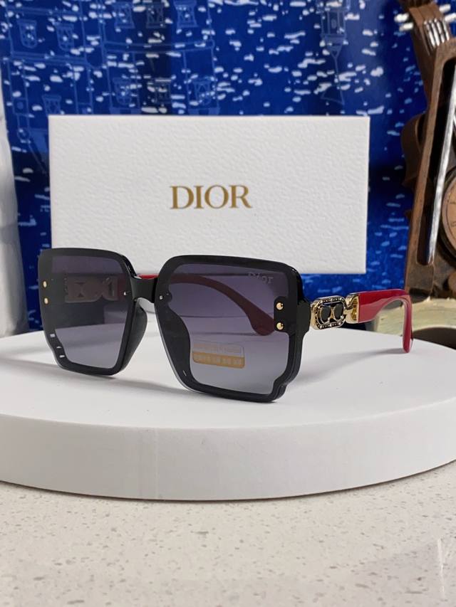 Dior 2025 New Style Sunglasses for Men and Women, Summer Luxury, Large Face Fash