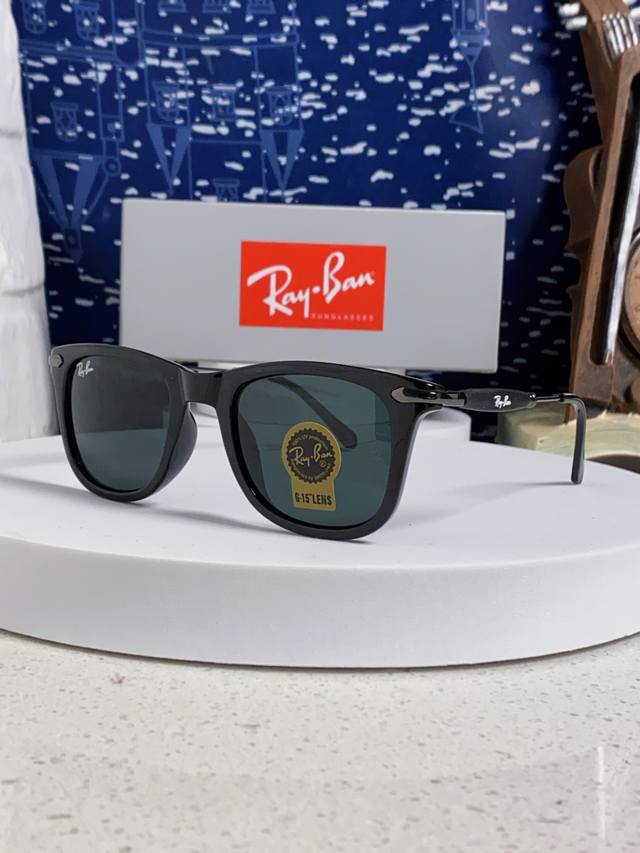 Ray-Ban Square Frame Glass Lens Traveler Series Sunglasses High-quality acetate