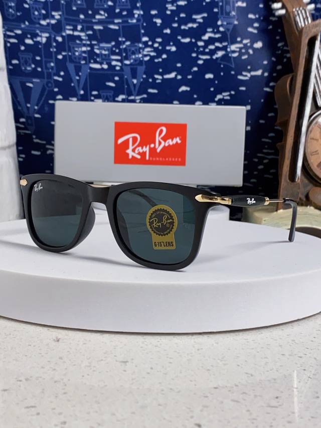 Ray-Ban Square Frame Glass Lens Traveler Series Sunglasses High-quality acetate