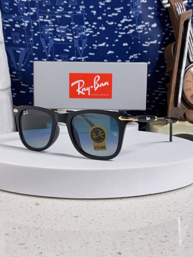 Ray-Ban Square Frame Glass Lens Traveler Series Sunglasses High-quality acetate