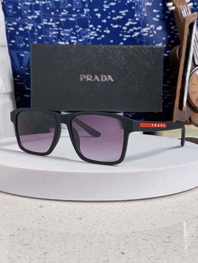 Prada 2025 New Polarized Square Street Style Fashion Sunglasses Men's and Women'