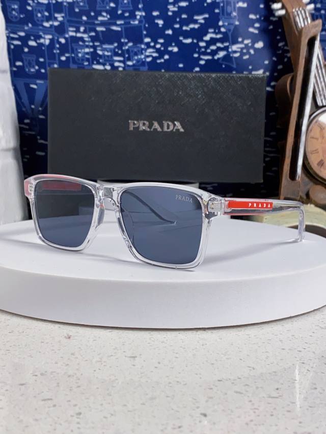 Prada 2025 New Polarized Square Street Style Fashion Sunglasses Men's and Women'
