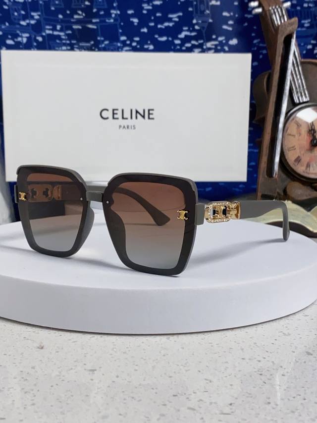 Celine 2025 New Women's Sunglasses, UV Protection, Sunscreen, Korean Style, Roun