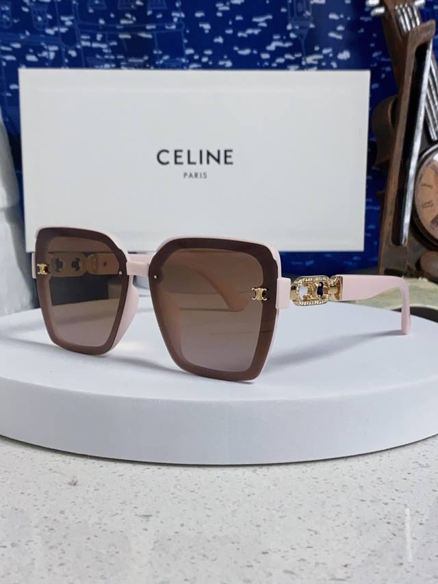 Celine 2025 New Women's Sunglasses, UV Protection, Sunscreen, Korean Style, Roun