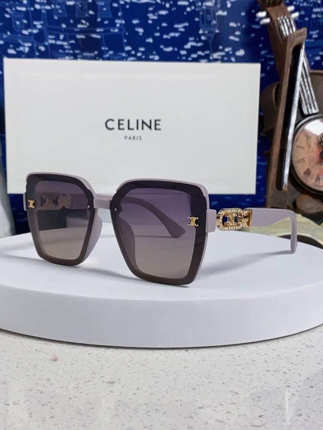 Celine 2025 New Women's Sunglasses, UV Protection, Sunscreen, Korean Style, Roun